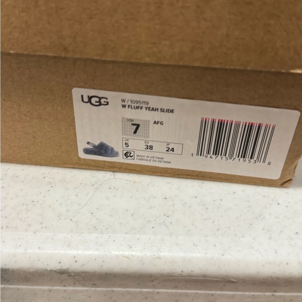 UGG Fluff Yeah Slide Slippers In Ash Fog 1095119 - Picture 5 of 6